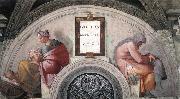 Michelangelo Buonarroti Hezekiah - Manasseh oil painting artist